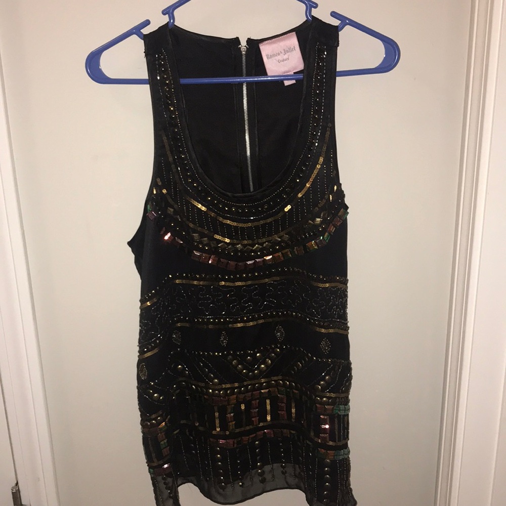 Beautify detailed sequin and beaded top